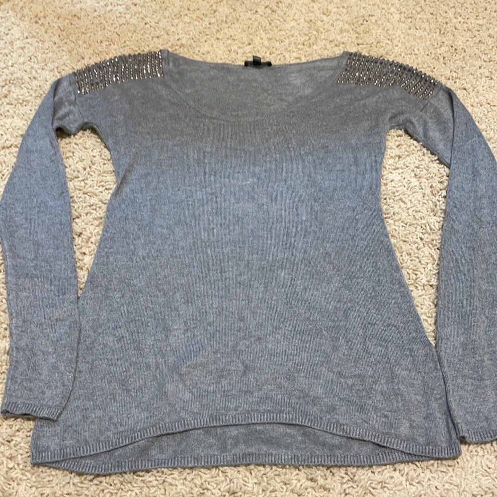 Express bling shoulder sweater.